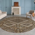 thumbnail image 1 of Addison Rugs Chantille Indoor/Outdoor Transitional Casual Chocolate Machine Washable Round Rug, 8' x 8', 1 of 7
