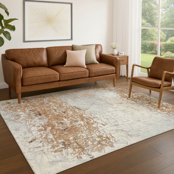 Addison Rugs Chantille Indoor/Outdoor Transitional Casual Copper Machine Washable Rectangle Rug, 8' x 10'