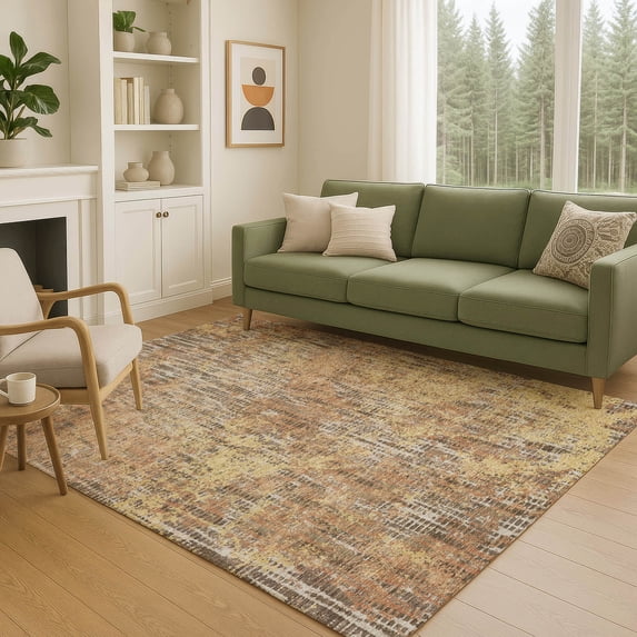 Addison Rugs Chantille Indoor/Outdoor Transitional Casual Copper Machine Washable Rectangle Rug, 9' x 12'