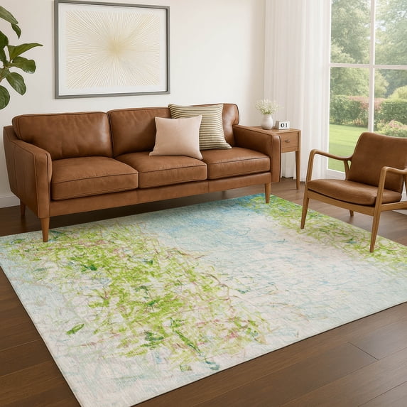 Addison Rugs Chantille Indoor/Outdoor Transitional Casual Lime Machine Washable Rectangle Rug, 3' x 5'
