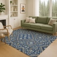 thumbnail image 1 of Addison Rugs Chantille Indoor/Outdoor Transitional Casual Navy Machine Washable Rectangle Rug, 5' x 7'6", 1 of 8