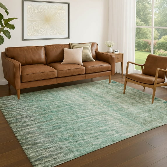 Addison Rugs Chantille Indoor/Outdoor Transitional Casual Teal Machine Washable Rectangle Rug, 10' x 14'