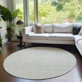 thumbnail image 1 of Addison Rugs Chantille Indoor/Outdoor Transitional Chevron Beige Washable Round Rug, 8' x 8', 1 of 6