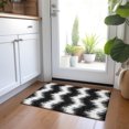 thumbnail image 1 of Addison Rugs Chantille Indoor/Outdoor Transitional Chevron Black Washable Rectangle Rug, 1'8" x 2'6", 1 of 6