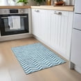 thumbnail image 1 of Addison Rugs Chantille Indoor/Outdoor Transitional Chevron Teal Washable Rectangle Rug, 1'8" x 2'6", 1 of 6
