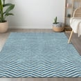 thumbnail image 1 of Addison Rugs Chantille Indoor/Outdoor Transitional Chevron Teal Washable Rectangle Rug, 5' x 7'6", 1 of 6