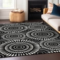 thumbnail image 1 of Addison Rugs Chantille Indoor/Outdoor Transitional Circles Black Washable Rectangle Rug, 8' x 10', 1 of 6