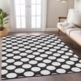 thumbnail image 1 of Addison Rugs Chantille Indoor/Outdoor Transitional Circles Black Washable Rectangle Rug, 9' x 12', 1 of 6