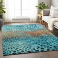 thumbnail image 1 of Addison Rugs Chantille Indoor/Outdoor Transitional Circles Blue Washable Rectangle Rug, 10' x 14', 1 of 6