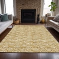 thumbnail image 1 of Addison Rugs Chantille Indoor/Outdoor Transitional Circles Gold Washable Rectangle Rug, 8' x 10', 1 of 6