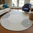 thumbnail image 1 of Addison Rugs Chantille Indoor/Outdoor Transitional Circles Gray Washable Round Rug, 8' x 8', 1 of 6