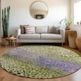 thumbnail image 1 of Addison Rugs Chantille Indoor/Outdoor Transitional Circles Green Washable Round Rug, 8' x 8', 1 of 6