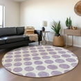 thumbnail image 1 of Addison Rugs Chantille Indoor/Outdoor Transitional Circles Lavender Washable Round Rug, 8' x 8', 1 of 6