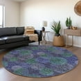 thumbnail image 1 of Addison Rugs Chantille Indoor/Outdoor Transitional Circles Purple Washable Round Rug, 8' x 8', 1 of 6