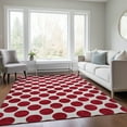 thumbnail image 1 of Addison Rugs Chantille Indoor/Outdoor Transitional Circles Red Washable Rectangle Rug, 5' x 7'6", 1 of 6