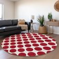 thumbnail image 1 of Addison Rugs Chantille Indoor/Outdoor Transitional Circles Red Washable Round Rug, 8' x 8', 1 of 6