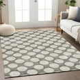 thumbnail image 1 of Addison Rugs Chantille Indoor/Outdoor Transitional Circles Taupe Washable Rectangle Rug, 8' x 10', 1 of 6