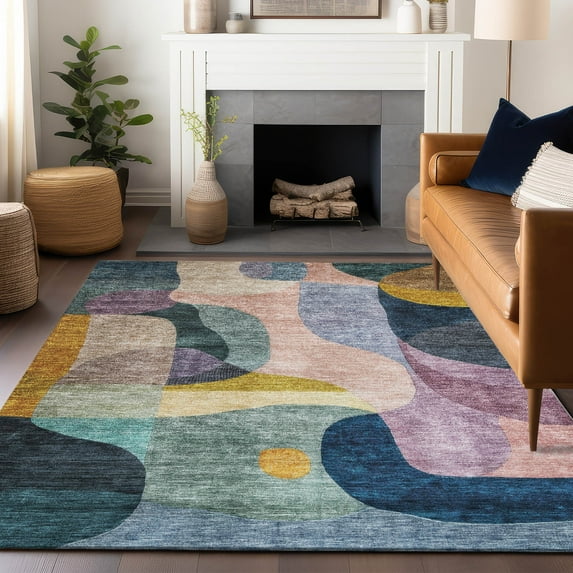 Addison Rugs Chantille Indoor/Outdoor Transitional Contemporary Green Washable Rectangle Rug, 5' x 7'6"