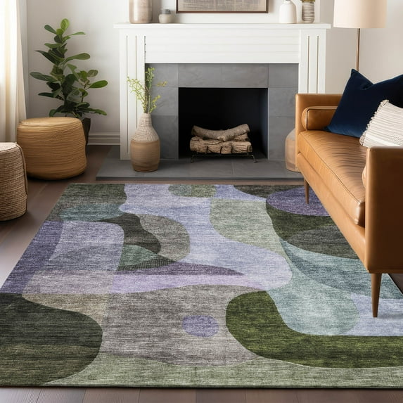 Addison Rugs Chantille Indoor/Outdoor Transitional Contemporary Olive Washable Rectangle Rug, 10' x 14'