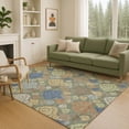 thumbnail image 1 of Addison Rugs Chantille Indoor/Outdoor Transitional Damask Basil Machine Washable Rectangle Rug, 8' x 10', 1 of 8