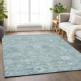 thumbnail image 1 of Addison Rugs Chantille Indoor/Outdoor Transitional Damask Blue Machine Washable Rectangle Rug, 3' x 5', 1 of 7