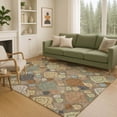 thumbnail image 1 of Addison Rugs Chantille Indoor/Outdoor Transitional Damask Chocolate Machine Washable Rectangle Rug, 9' x 12', 1 of 8