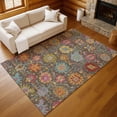 thumbnail image 1 of Addison Rugs Chantille Indoor/Outdoor Transitional Damask Chocolate Machine Washable Rectangle Rug, 9' x 12', 1 of 8