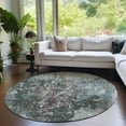 thumbnail image 1 of Addison Rugs Chantille Indoor/Outdoor Transitional Damask Fern Washable Round Rug, 8' x 8', 1 of 6