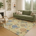 thumbnail image 1 of Addison Rugs Chantille Indoor/Outdoor Transitional Damask Gold Machine Washable Rectangle Rug, 10' x 14', 1 of 8