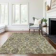 thumbnail image 1 of Addison Rugs Chantille Indoor/Outdoor Transitional Damask Gold Washable Rectangle Rug, 9' x 12', 1 of 6