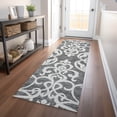 thumbnail image 1 of Addison Rugs Chantille Indoor/Outdoor Transitional Damask Gray Washable Runner Rug, 2'3" x 7'6", 1 of 6