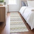 thumbnail image 1 of Addison Rugs Chantille Indoor/Outdoor Transitional Damask Ivory Machine Washable Runner Rug, 2'3" x 7'6", 1 of 8