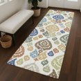 thumbnail image 1 of Addison Rugs Chantille Indoor/Outdoor Transitional Damask Ivory Machine Washable Runner Rug, 2'3" x 7'6", 1 of 8