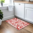 thumbnail image 1 of Addison Rugs Chantille Indoor/Outdoor Transitional Damask Red Washable Rectangle Rug, 1'8" x 2'6", 1 of 6