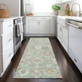 thumbnail image 1 of Addison Rugs Chantille Indoor/Outdoor Transitional Damask Sage Machine Washable Runner Rug, 2'3" x 7'6", 1 of 7