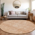 thumbnail image 1 of Addison Rugs Chantille Indoor/Outdoor Transitional Damask Salmon Washable Round Rug, 8' x 8', 1 of 6