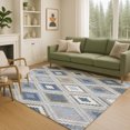 thumbnail image 1 of Addison Rugs Chantille Indoor/Outdoor Transitional Diamond Denim Machine Washable Rectangle Rug, 5' x 7'6", 1 of 8