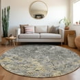 thumbnail image 1 of Addison Rugs Chantille Indoor/Outdoor Transitional Diamond Gray Washable Round Rug, 8' x 8', 1 of 6