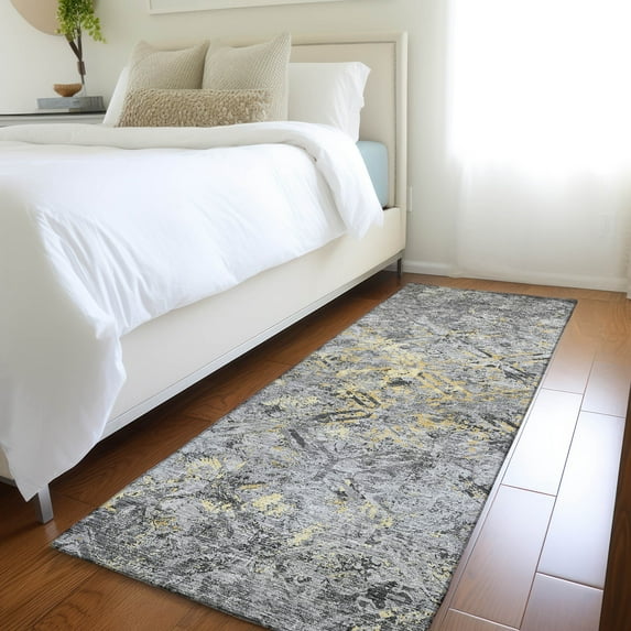 Addison Rugs Chantille Indoor/Outdoor Transitional Diamond Gray Washable Runner Rug, 2'3" x 7'6"