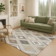 thumbnail image 1 of Addison Rugs Chantille Indoor/Outdoor Transitional Diamond Taupe Machine Washable Rectangle Rug, 9' x 12', 1 of 8