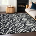 thumbnail image 1 of Addison Rugs Chantille Indoor/Outdoor Transitional Diamonds Black Washable Rectangle Rug, 10' x 14', 1 of 6