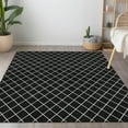 thumbnail image 1 of Addison Rugs Chantille Indoor/Outdoor Transitional Diamonds Black Washable Rectangle Rug, 8' x 10', 1 of 6