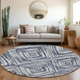 thumbnail image 1 of Addison Rugs Chantille Indoor/Outdoor Transitional Diamonds Blue Washable Round Rug, 8' x 8', 1 of 6