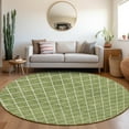 thumbnail image 1 of Addison Rugs Chantille Indoor/Outdoor Transitional Diamonds Green Washable Round Rug, 8' x 8', 1 of 6
