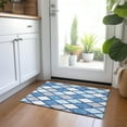 thumbnail image 1 of Addison Rugs Chantille Indoor/Outdoor Transitional Diamonds Navy Washable Rectangle Rug, 1'8" x 2'6", 1 of 6