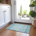 thumbnail image 1 of Addison Rugs Chantille Indoor/Outdoor Transitional Diamonds Teal Washable Rectangle Rug, 1'8" x 2'6", 1 of 6
