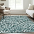 thumbnail image 1 of Addison Rugs Chantille Indoor/Outdoor Transitional Diamonds Teal Washable Rectangle Rug, 10' x 14', 1 of 6