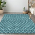 thumbnail image 1 of Addison Rugs Chantille Indoor/Outdoor Transitional Diamonds Teal Washable Rectangle Rug, 5' x 7'6", 1 of 6