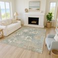 thumbnail image 1 of Addison Rugs Chantille Indoor/Outdoor Transitional Floral Aloe Machine Washable Rectangle Rug, 10' x 14', 1 of 8