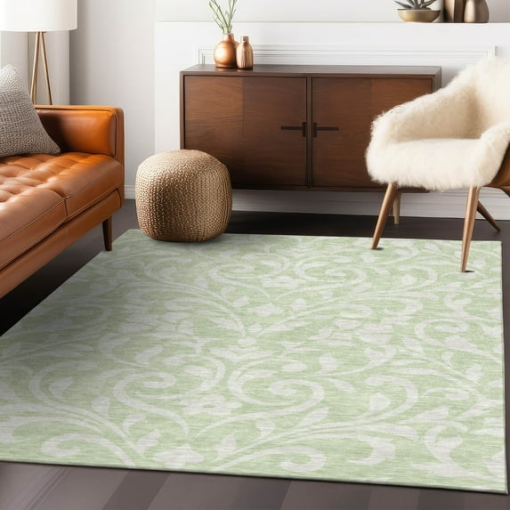 Addison Rugs Chantille Indoor/Outdoor Transitional Floral Aloe Washable Rectangle Rug, 8' x 10'